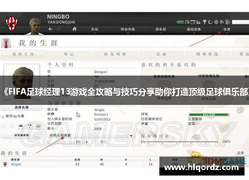 《FIFA足球经理13游戏全攻略与技巧分享助你打造顶级足球俱乐部》